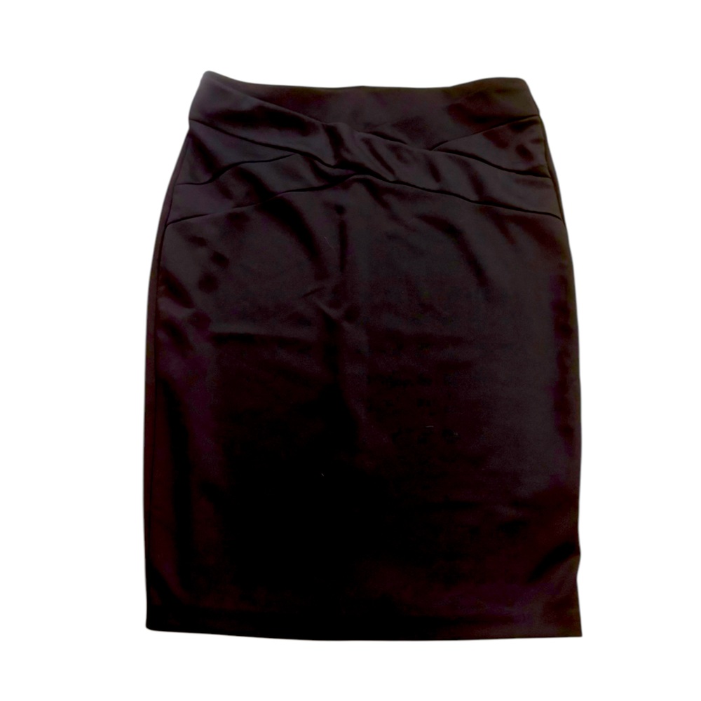 Eci | Black Fitted MIDI Skirt Size Large Office Dress Career Casual Professional